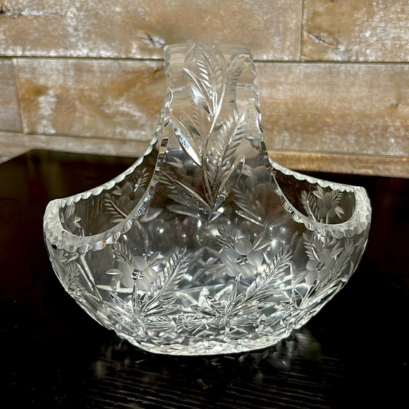 crystal Other - Vintage crystal basket
